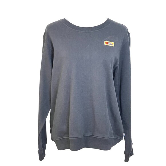 Fjällräven Sweaters - Fjällräven Vardag Women’s Sweatshirt XL Navy Logo Outdoor Cozy Comfy Winter
